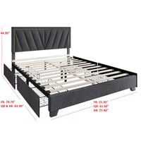 Home Design Valdez Upholstered Storage Platform Bed Frame
