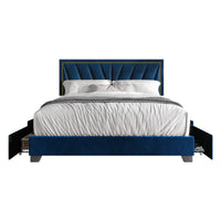 Home Design Valdez Upholstered Storage Platform Bed Frame