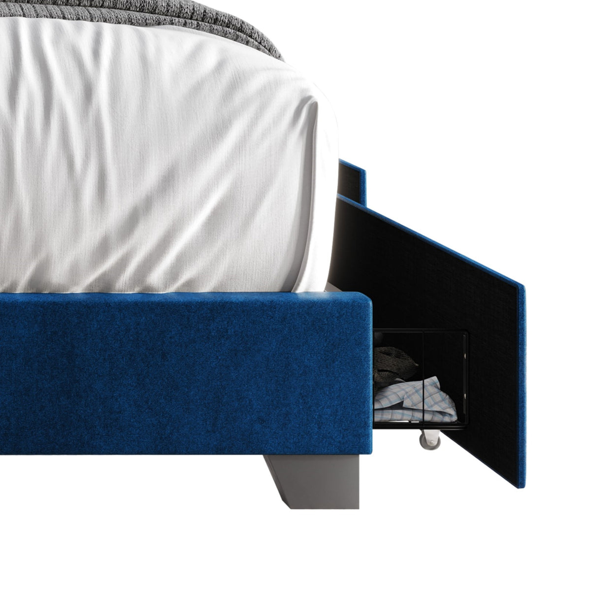 Home Design Valdez Upholstered Storage Platform Bed Frame