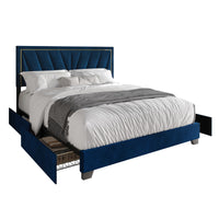 Home Design Valdez Upholstered Storage Platform Bed Frame