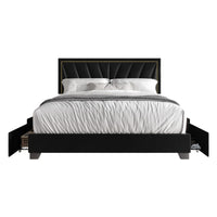 Home Design Valdez Upholstered Storage Platform Bed Frame