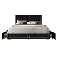 Home Design Jasper Upholstered Storage Platform Bed Frame