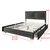 Home Design Jasper Upholstered Storage Platform Bed Frame