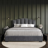 Home Design Yuma Upholstered Storage Platform Bed Frame