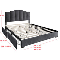 Home Design Yuma Upholstered Storage Platform Bed Frame
