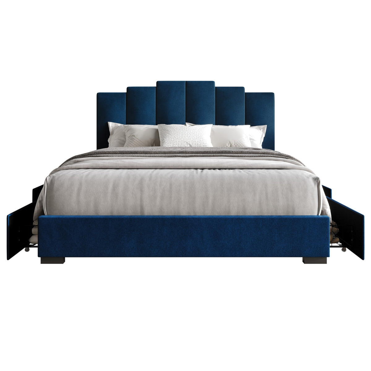 Home Design Yuma Upholstered Storage Platform Bed Frame