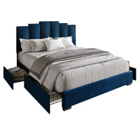 Home Design Yuma Upholstered Storage Platform Bed Frame