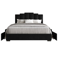 Home Design Yuma Upholstered Storage Platform Bed Frame