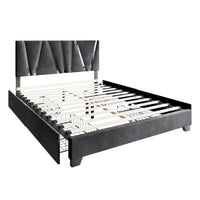 Home Design Hanover Upholstered Storage Platform Bed Frame
