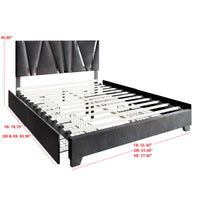 Home Design Hanover Upholstered Storage Platform Bed Frame
