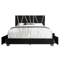 Home Design Hanover Upholstered Storage Platform Bed Frame