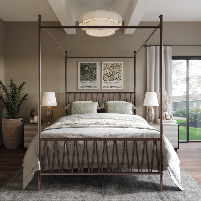 Home Design Dallas Metal Canopy Bed Frame