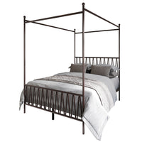 Home Design Dallas Metal Canopy Bed Frame