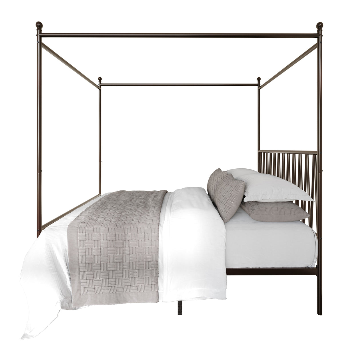 Home Design Dallas Metal Canopy Bed Frame