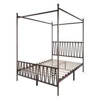 Home Design Dallas Metal Canopy Bed Frame