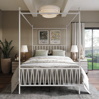 Home Design Dallas Metal Canopy Bed Frame