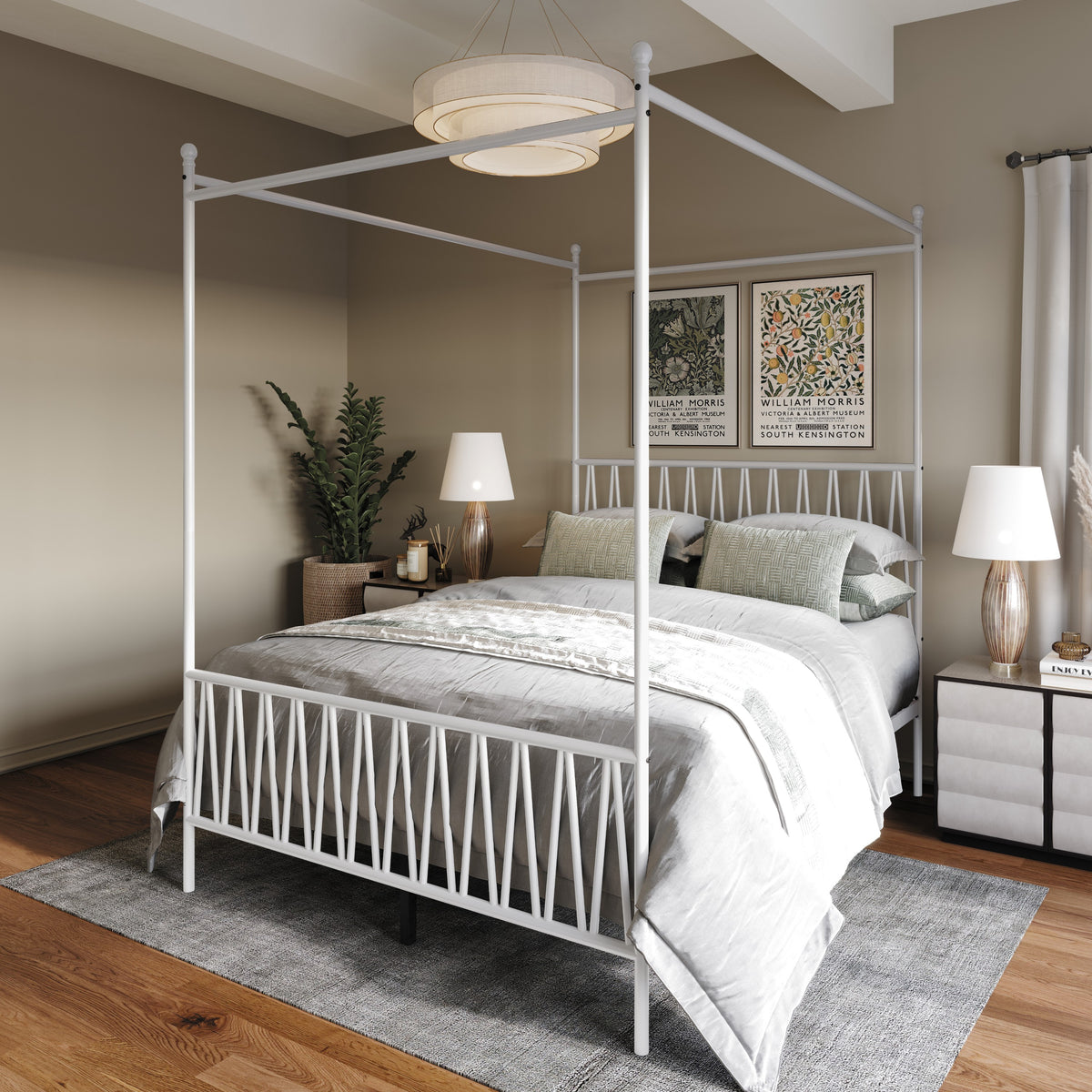 Home Design Dallas Metal Canopy Bed Frame