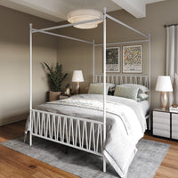Home Design Dallas Metal Canopy Bed Frame