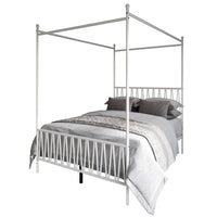 Home Design Dallas Metal Canopy Bed Frame