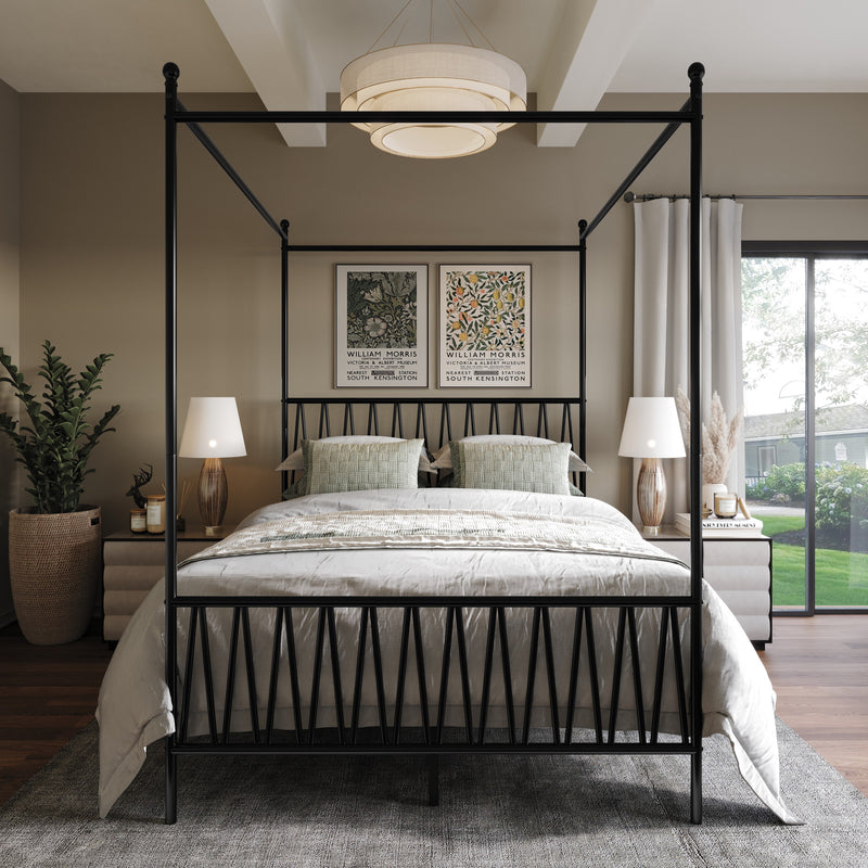 Home Design Dallas Metal Canopy Bed Frame