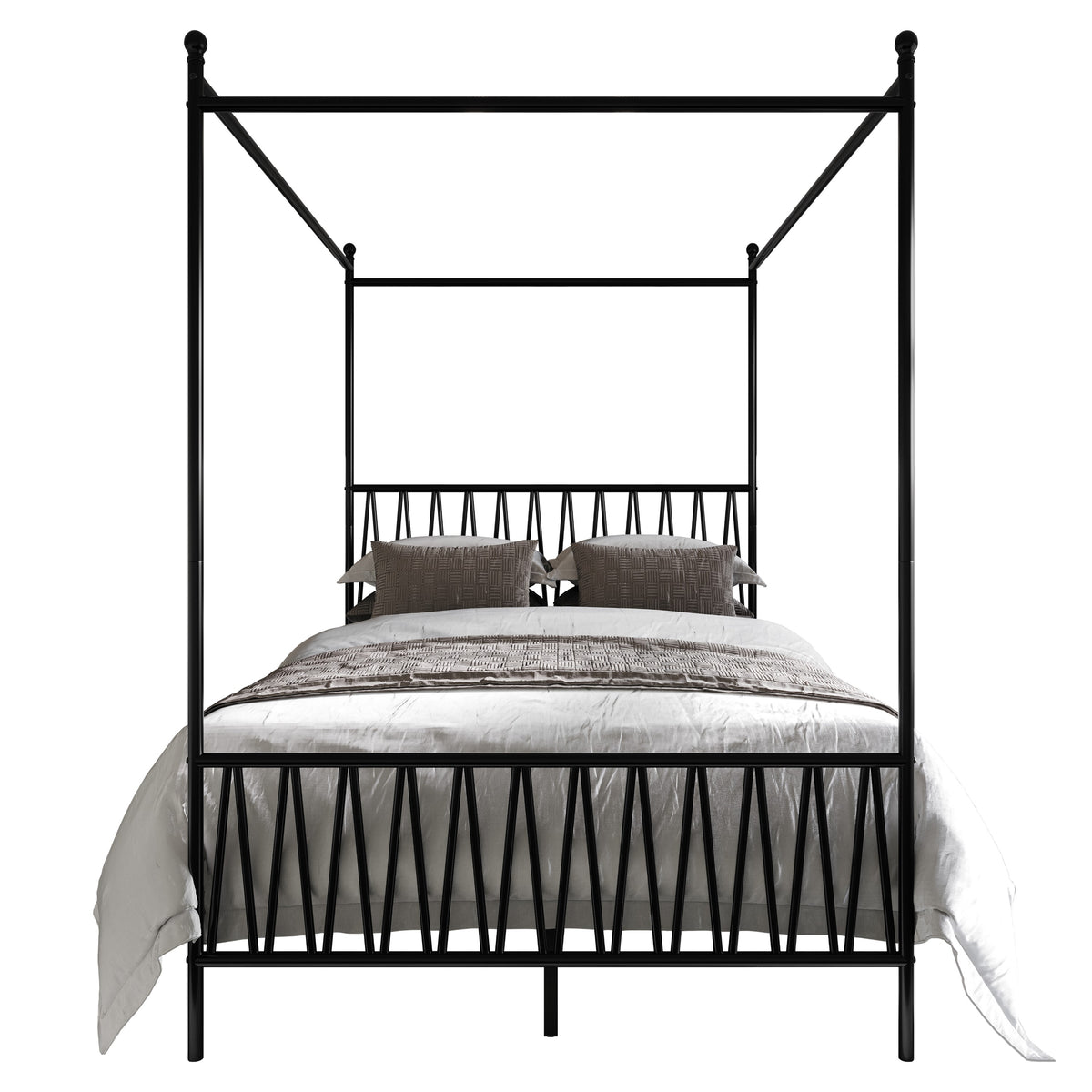 Home Design Dallas Metal Canopy Bed Frame