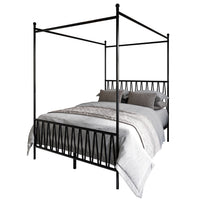 Home Design Dallas Metal Canopy Bed Frame