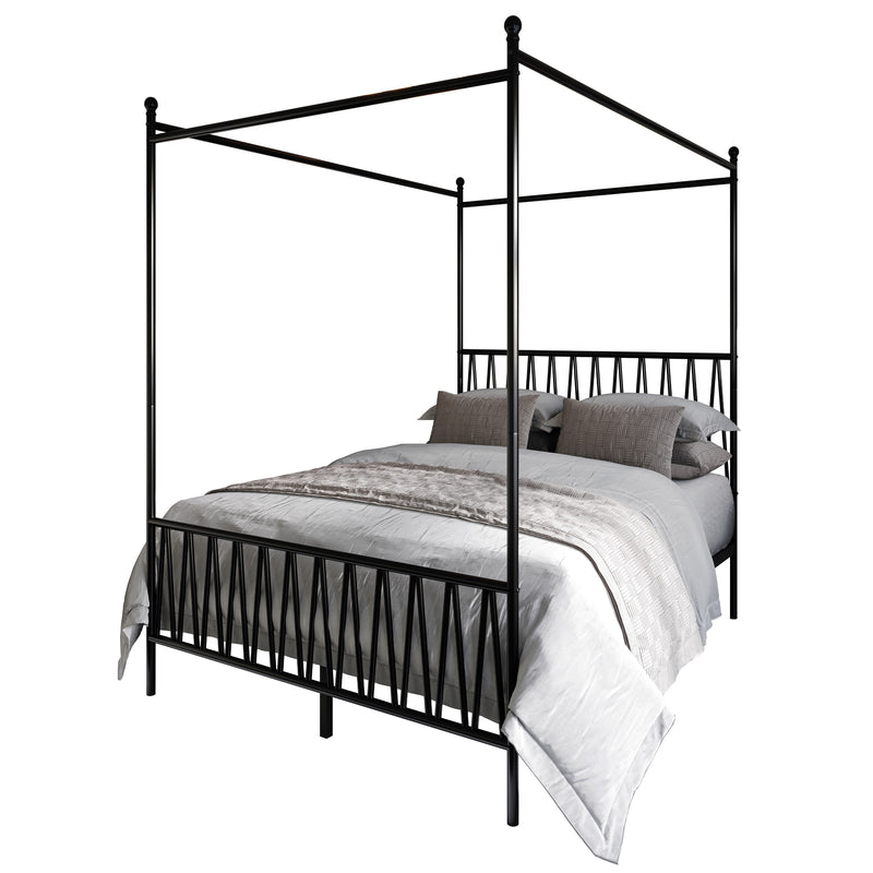 Home Design Dallas Metal Canopy Bed Frame