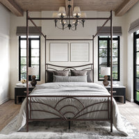 Home Design Denver Metal Canopy Bed Frame For Adult