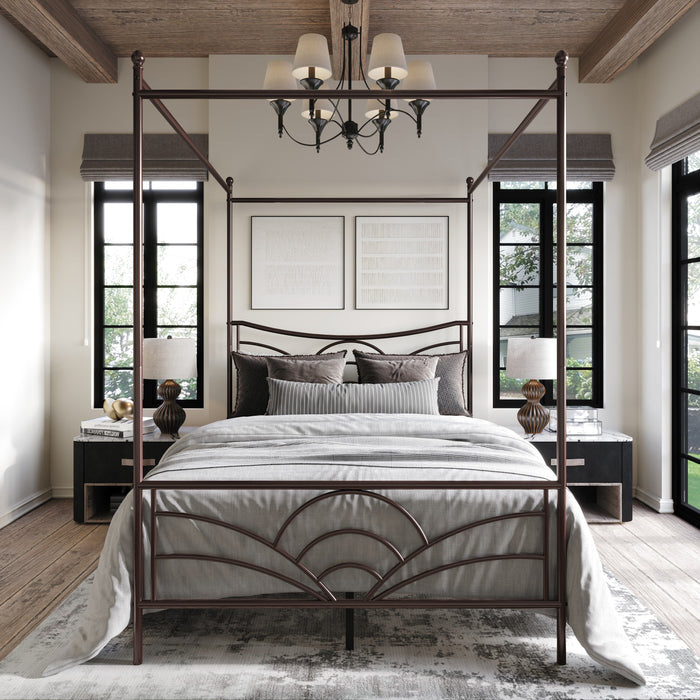 Home Design Denver Metal Canopy Bed Frame For Adult