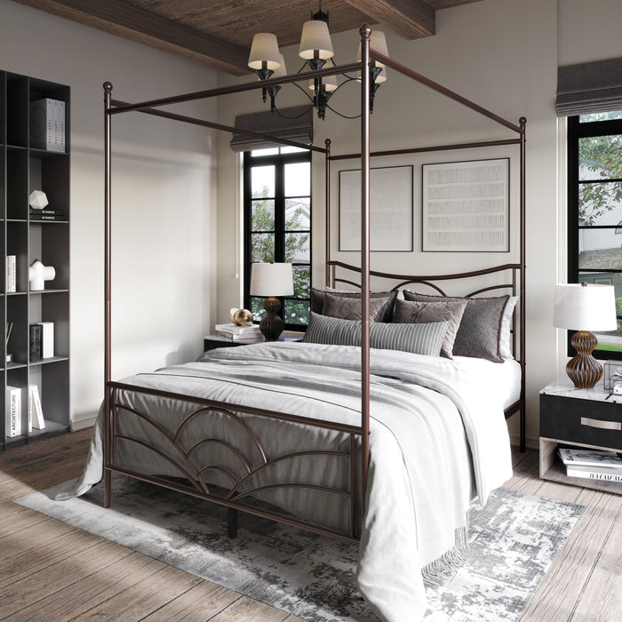 Home Design Denver Metal Canopy Bed Frame For Adult