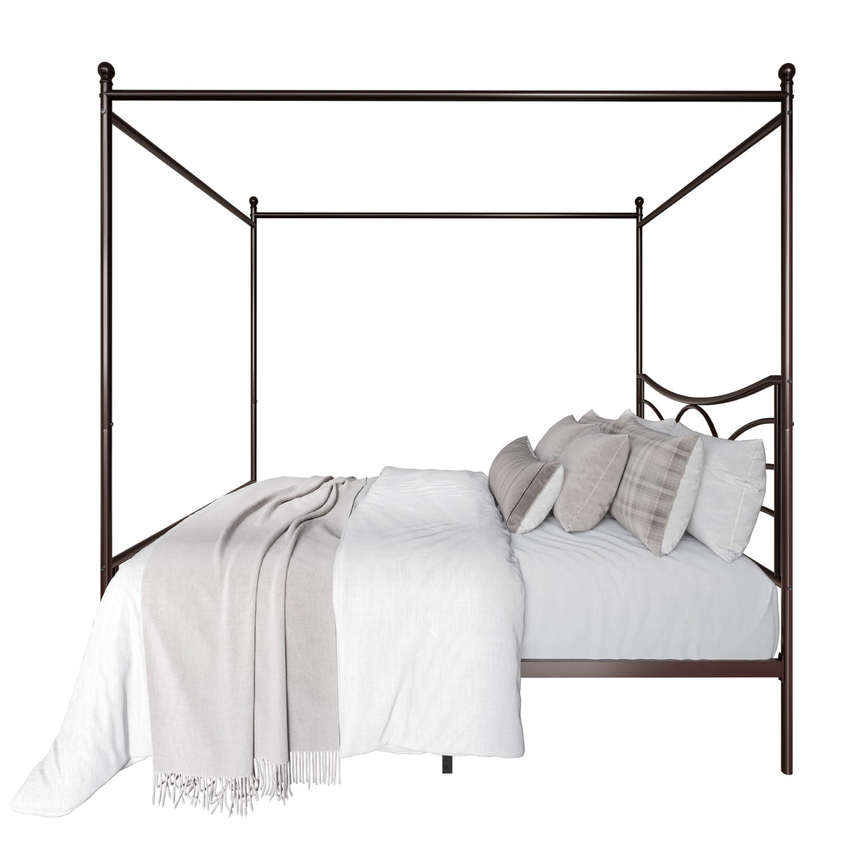 Home Design Denver Metal Canopy Bed Frame For Adult