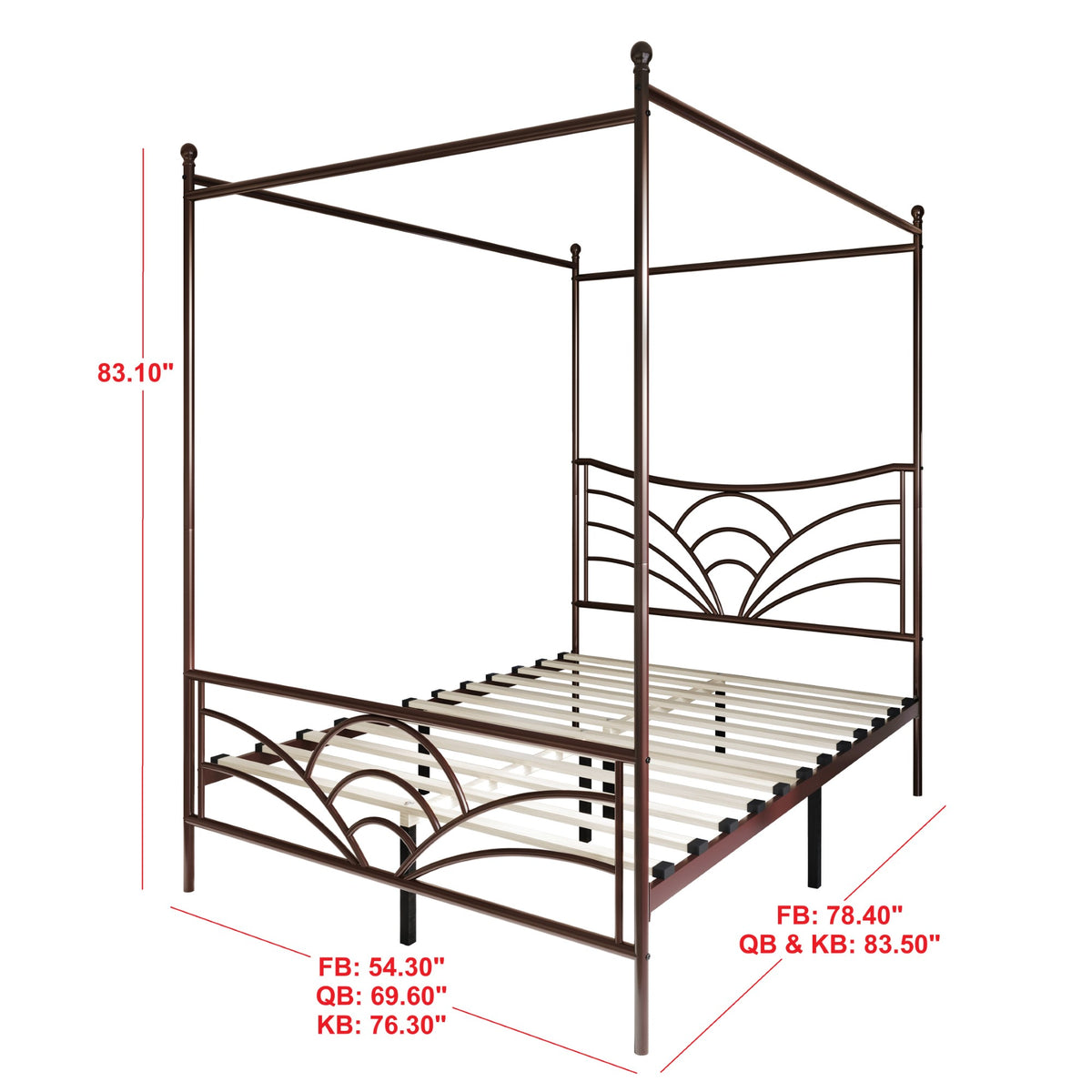 Home Design Denver Metal Canopy Bed Frame For Adult