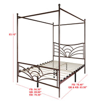 Home Design Denver Metal Canopy Bed Frame For Adult
