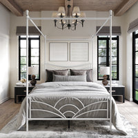 Home Design Denver Metal Canopy Bed Frame For Adult