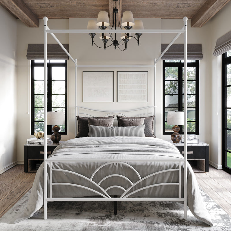 Home Design Denver Metal Canopy Bed Frame For Adult