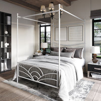 Home Design Denver Metal Canopy Bed Frame For Adult