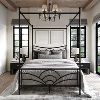 Home Design Denver Metal Canopy Bed Frame For Adult