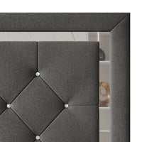 Home Design Toccoa Upholstered Panel Bed Frame