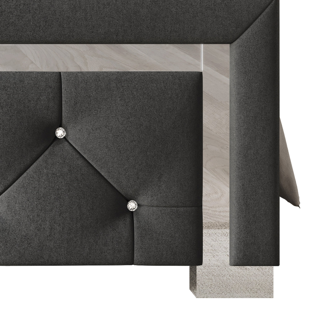 Home Design Toccoa Upholstered Panel Bed Frame
