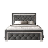 Home Design Toccoa Upholstered Panel Bed Frame