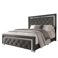 Home Design Toccoa Upholstered Panel Bed Frame