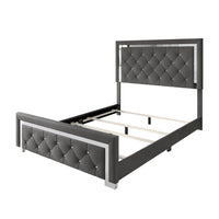 Home Design Toccoa Upholstered Panel Bed Frame