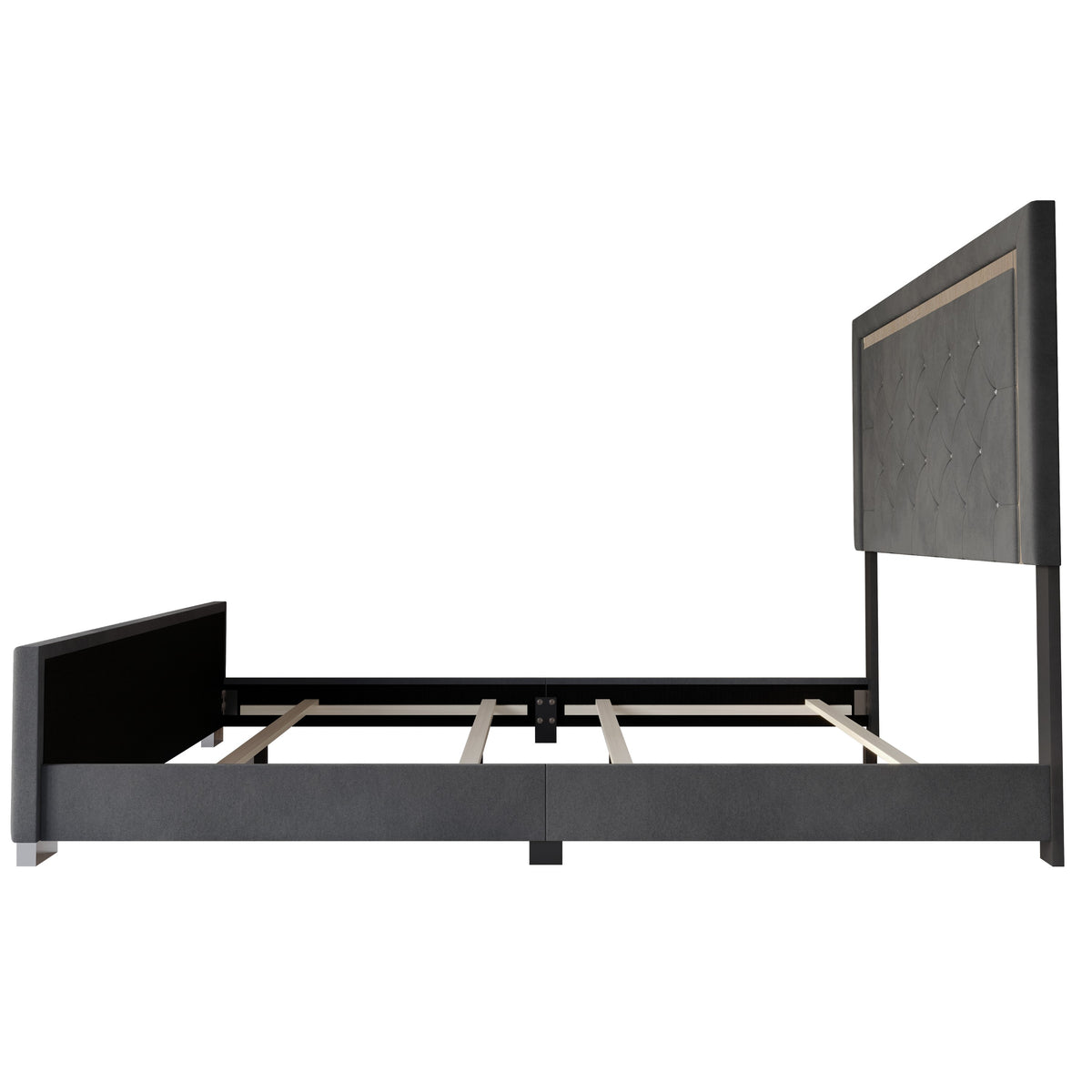Home Design Toccoa Upholstered Panel Bed Frame