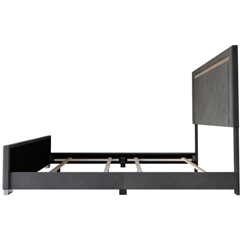 Home Design Toccoa Upholstered Panel Bed Frame