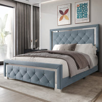 Home Design Toccoa Upholstered Panel Bed Frame