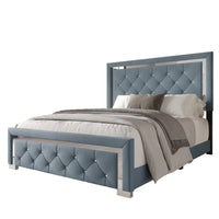 Home Design Toccoa Upholstered Panel Bed Frame