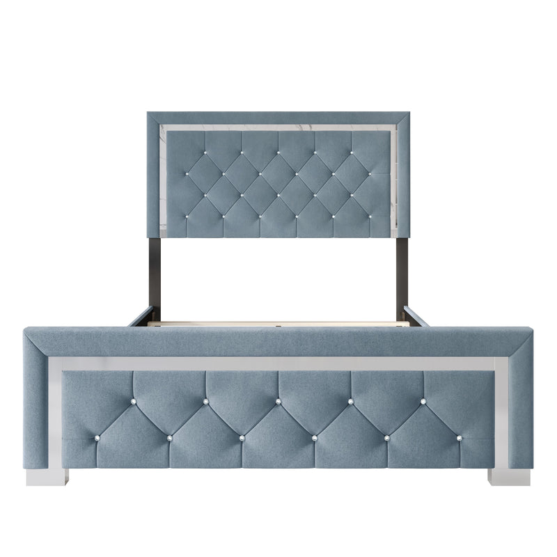 Home Design Toccoa Upholstered Panel Bed Frame
