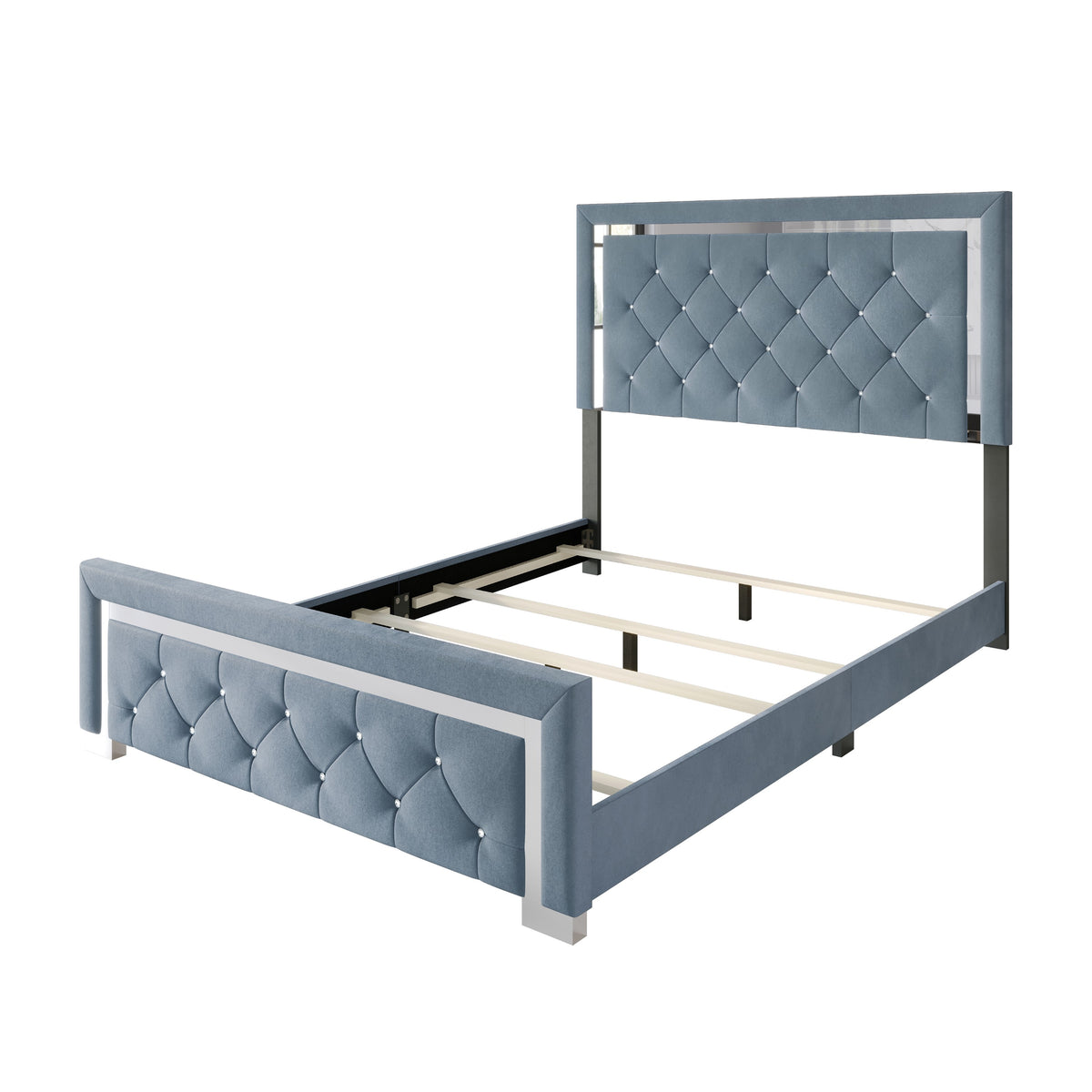 Home Design Toccoa Upholstered Panel Bed Frame