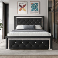 Home Design Toccoa Upholstered Panel Bed Frame