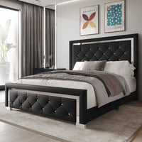 Home Design Toccoa Upholstered Panel Bed Frame